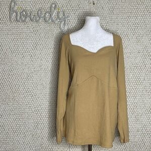 NWT Ingrid & Isabel Maternity Tan Babydoll Style Lightweight Sweater Size XXL